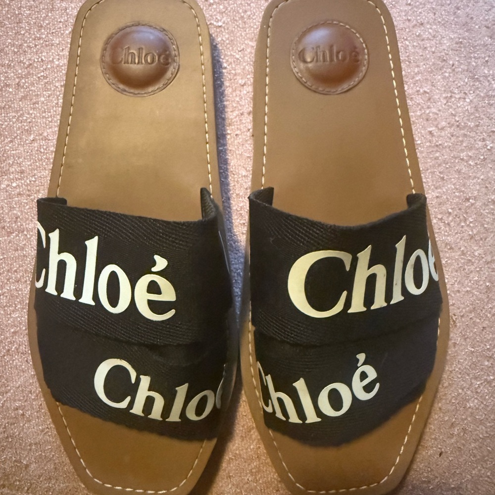 Chloe Black and Brown Sandals
